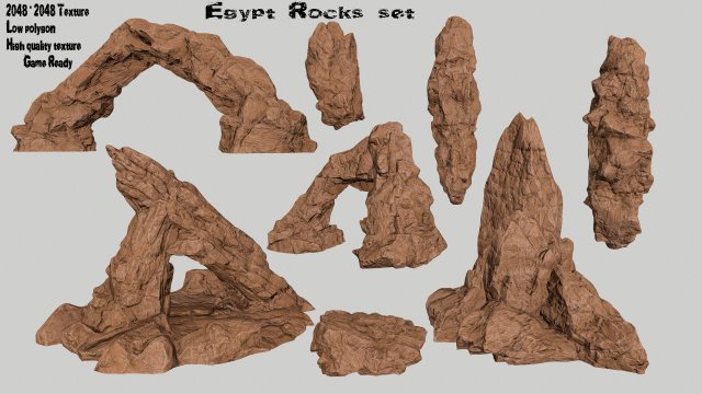 egyptrockset 3D 模型 .c4d .max .obj .3ds .fbx .stl .blend 