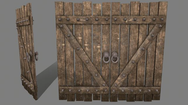 medievaldoor 3D Model .c4d .max .obj .3ds .fbx .stl .blend