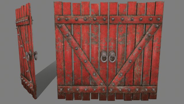 medievaldoor 3D Модель .c4d .max .obj .3ds .fbx .stl .blend 