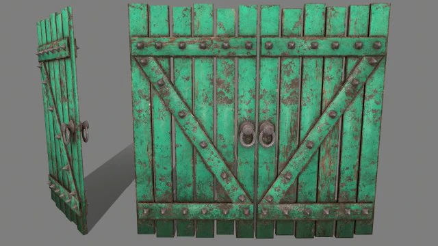 medievaldoor 3D Model .c4d .max .obj .3ds .fbx .stl .blend 