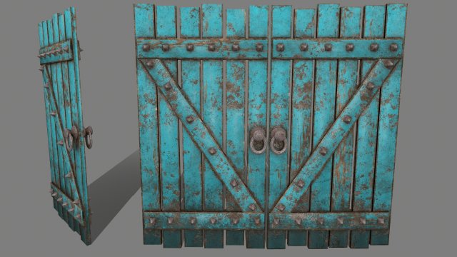 medievaldoor 3D Model .c4d .max .obj .3ds .fbx .stl .blend 