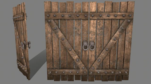 medievaldoor 3D Model .c4d .max .obj .3ds .fbx .stl .blend 