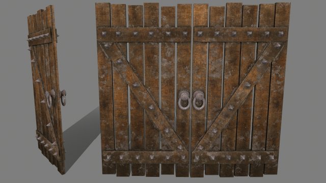 medievaldoor 3D मॉडल .c4d .max .obj .3ds .fbx .stl .blend 