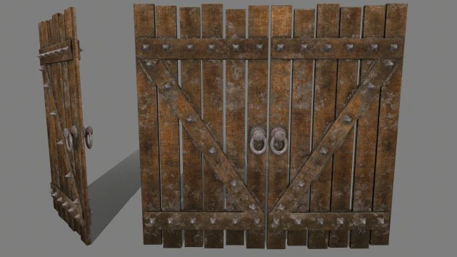 medievaldoor 3D Model .c4d .max .obj .3ds .fbx .stl .blend 