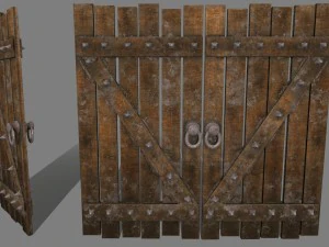 porta medievale Modello 3D