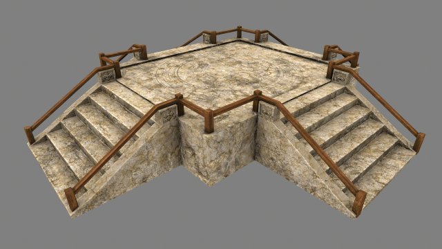 stairs 3D Model .c4d .max .obj .3ds .fbx .stl .blend