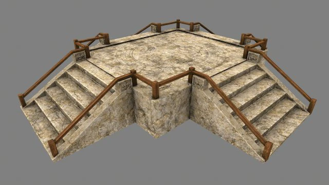 stairs 3D Model .c4d .max .obj .3ds .fbx .stl .blend 