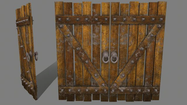 medievaldoor 3D Model .c4d .max .obj .3ds .fbx .stl .blend 