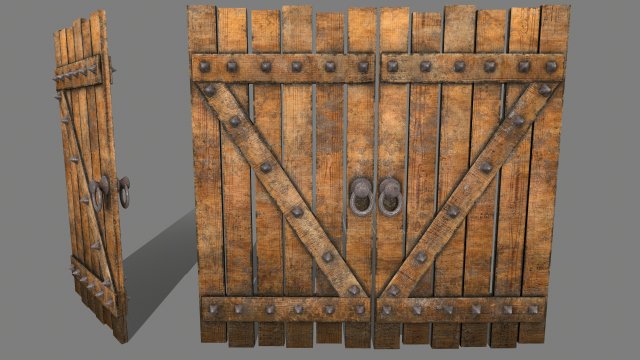 medievaldoor 3D Model .c4d .max .obj .3ds .fbx .stl .blend
