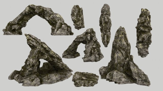rocks Model 3D .c4d .max .obj .3ds .fbx .stl .blend
