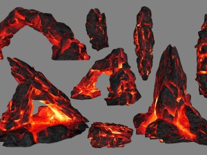lava rocks 3D 모델