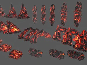 lava rocks 3D Model