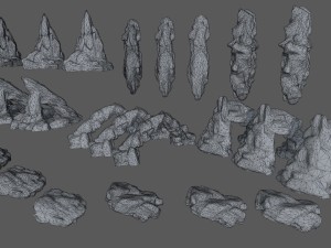 lava rocks 3D Модель