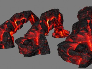 lava rocks 3D Модель