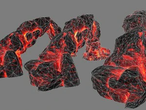 lava rocks 3D Model
