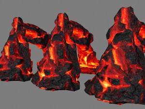 lava rocks 3D Модель