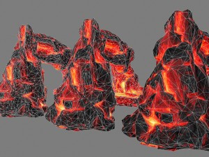 lava rocks 3D Модель
