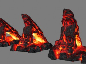 lava rocks 3D Модель
