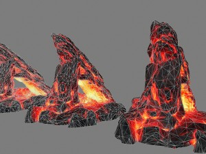 lava rocks 3D Модель