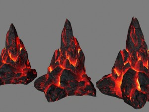 lava rocks 3D Модель