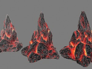 lava rocks 3D Модель