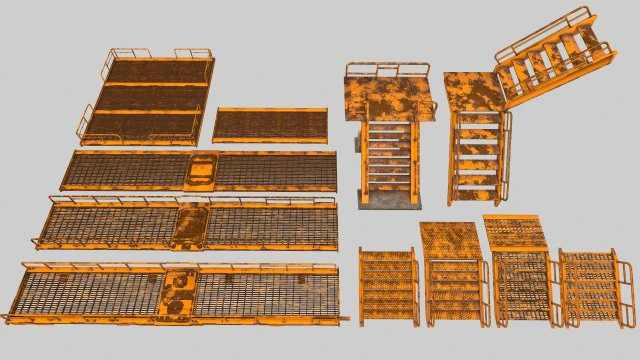stairs 3D Model .c4d .max .obj .3ds .fbx .stl .blend 