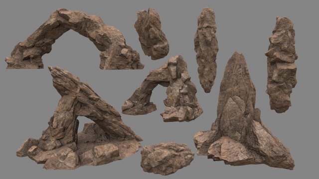 rocks 3D Model .c4d .max .obj .3ds .fbx .stl .blend 