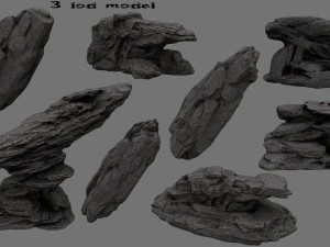 rocce Modello 3D