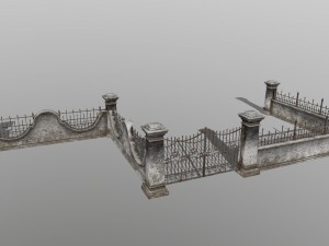 wall set 3D मॉडल