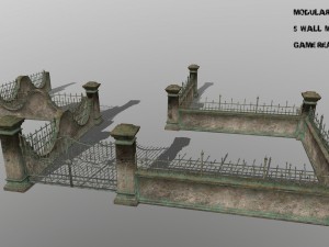 wall set 3D Model