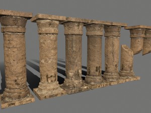pillar set 3D Модель