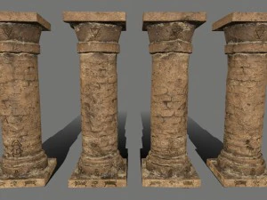 pillar set 3D Model