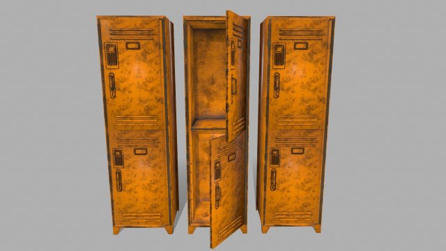 locker 3D 모델 .c4d .max .obj .3ds .fbx .stl .blend 