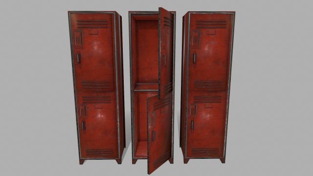 locker 3D मॉडल .c4d .max .obj .3ds .fbx .stl .blend 