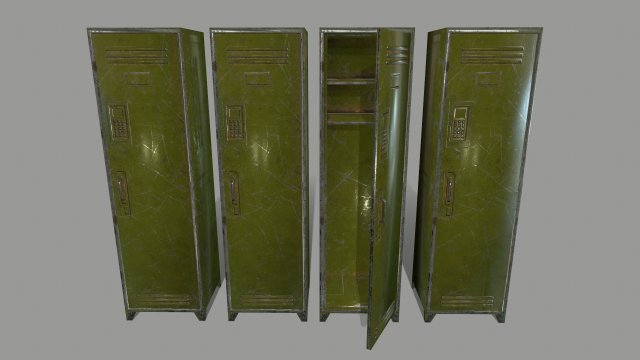 locker 3D Модель .c4d .max .obj .3ds .fbx .stl .blend 