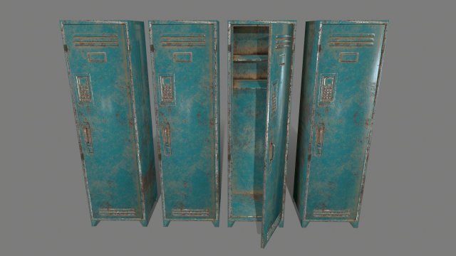 locker 3D Модель .c4d .max .obj .3ds .fbx .stl .blend 