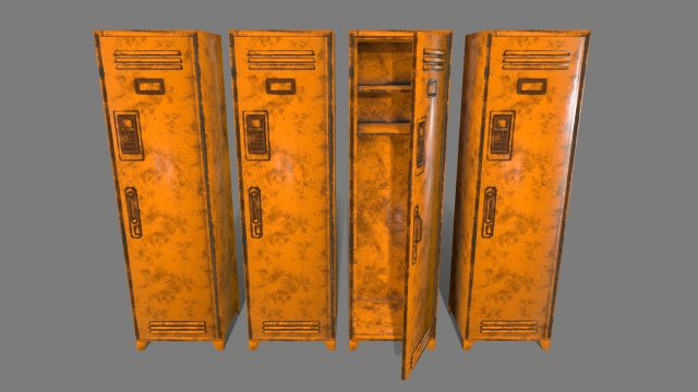 locker 3D Model .c4d .max .obj .3ds .fbx .stl .blend 