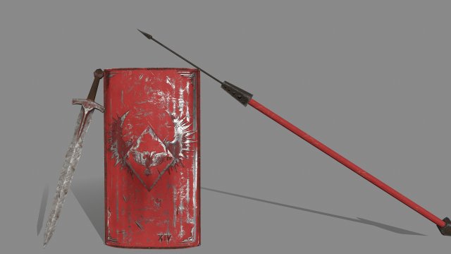 romeworriorset 3D Model .c4d .max .obj .3ds .fbx .stl .blend 