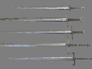 sword set 1 Modello 3D