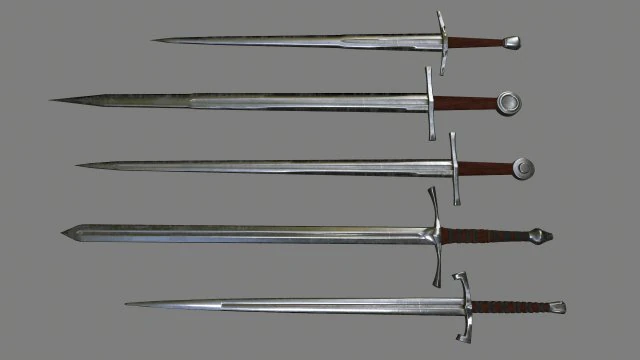 swords 3D Model .c4d .max .obj .3ds .fbx .stl .blend 