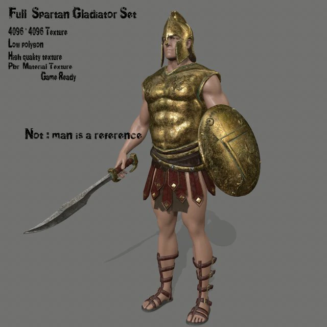 armadura de gladiador Modelo 3D .c4d .max .obj .3ds .fbx .stl .blend 