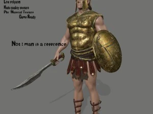 baju besi gladiator Model 3D