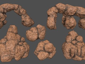 desert rocks 3D Модель