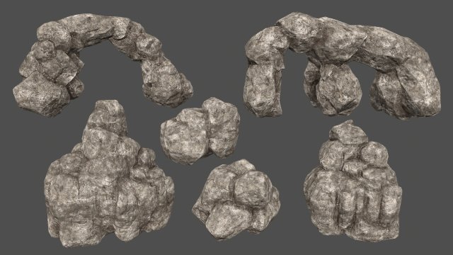 rocks Model 3D .c4d .max .obj .3ds .fbx .stl .blend 