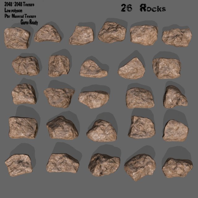 mars rocks 3D-Modell .c4d .max .obj .3ds .fbx .stl .blend 
