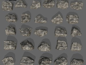 rocks set Modèle 3D