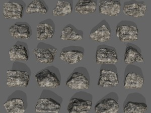 rocks set Modelo 3D
