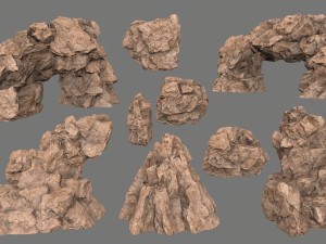 desert rocks 3D Model