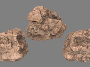 desert rocks 3D 模型