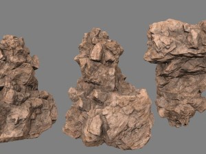 desert rocks 3D 模型